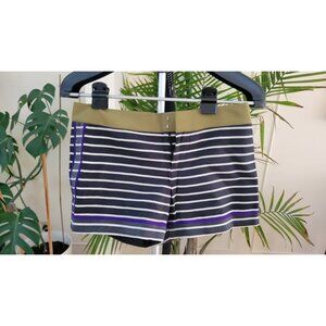 CLUB MONACO - NWT - deck shorts, navy with stripes 00